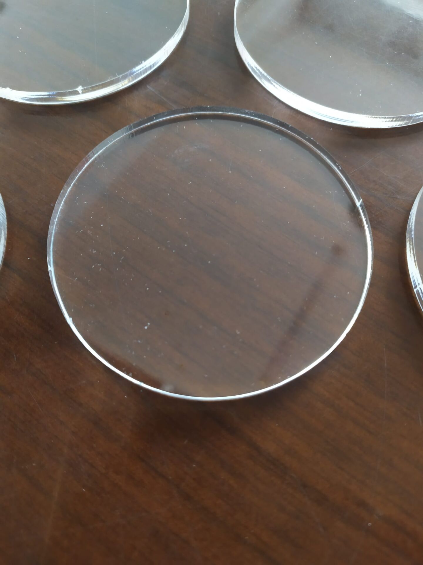 7 cm Daire Şeffaf Pleksi