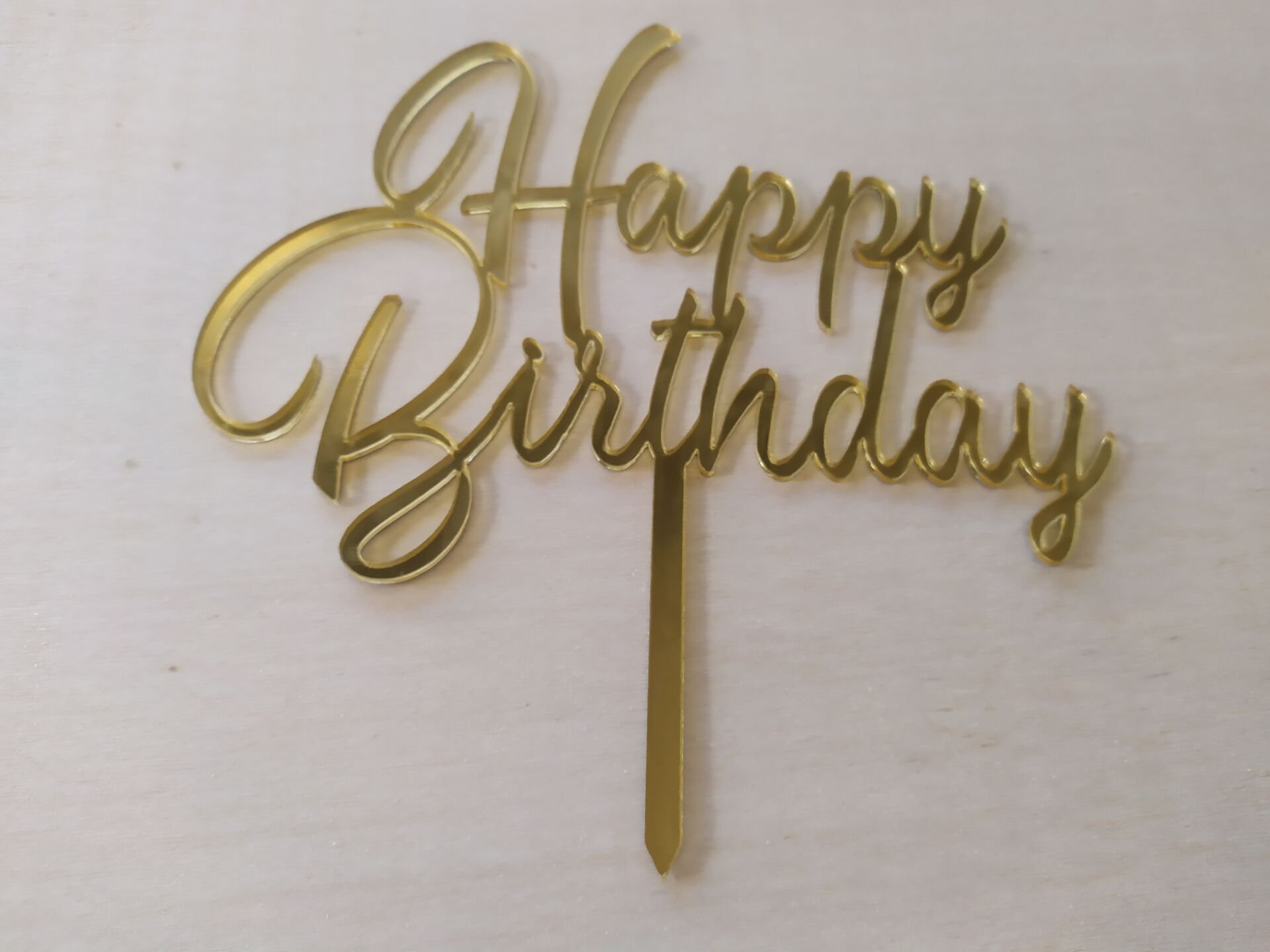 Pasta üzeri happy birthday gold ayna