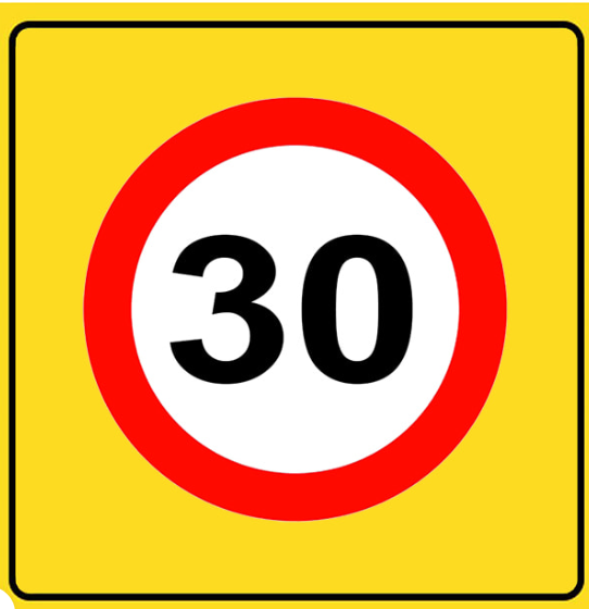 30 Km Hız Tabelası