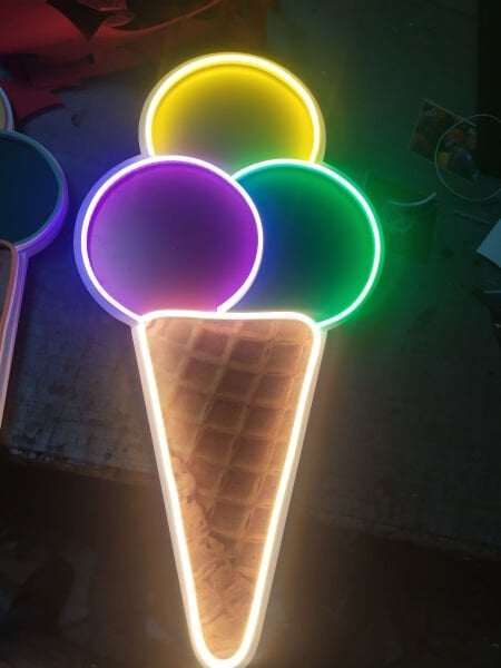 Dondurma Külahı Ledneon Işıklı Tabela